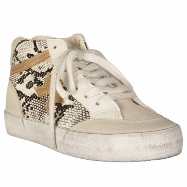 Gold star snake print sneaker 