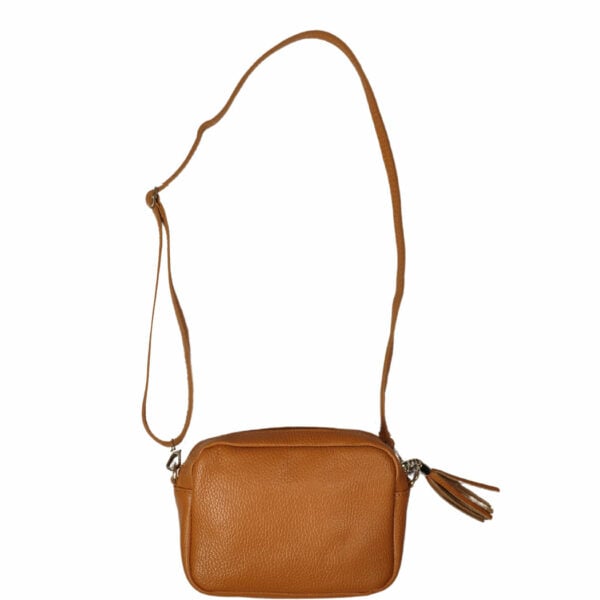 Genuine leather tassel bag 