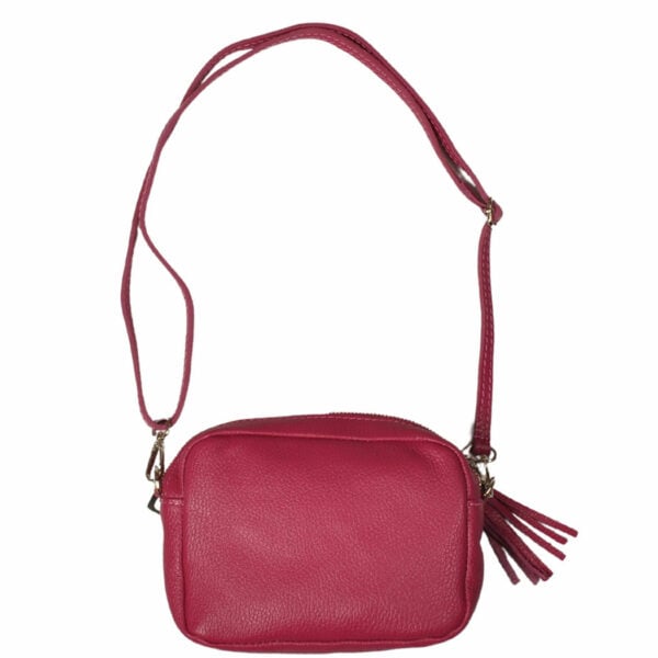 Genuine leather tassel bag 