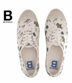 Bensimon Paris print lace up tennis elly