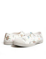 Bensimon Paris print lace up tennis elly