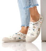 Bensimon Paris print lace up tennis elly