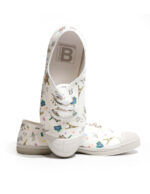 Bensimon Paris print lace up tennis elly