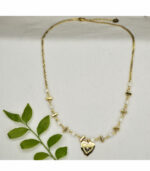Heart and stone necklace