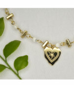 Heart and stone necklace