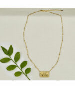 Diamante love envelope necklace 