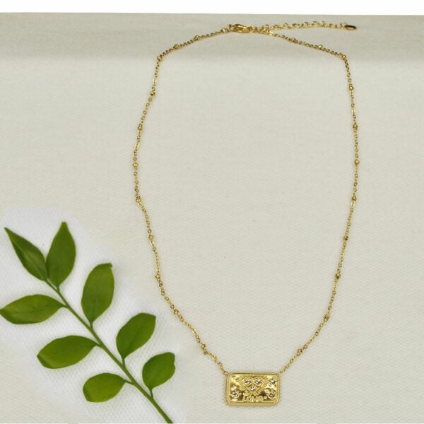 Diamante love envelope necklace 