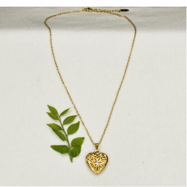 Diamante locket necklace 