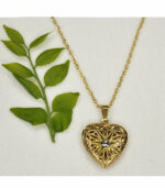 Diamante locket necklace 