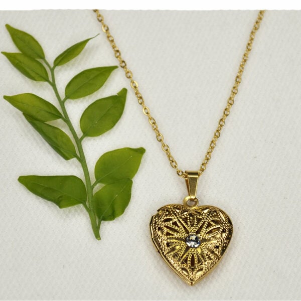 Diamante locket necklace 