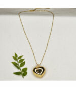 Puff heart pendant necklace 