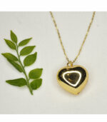 Puff heart pendant necklace 
