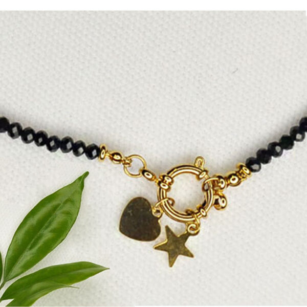 Crystal ring charm necklace 