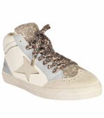 Animal print lace hi-top sneaker 