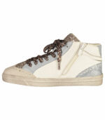 Animal print lace hi-top sneaker 