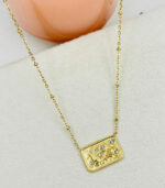 Diamante love envelope necklace 