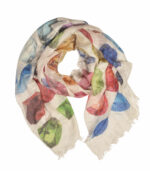 Multi diamond print lurex scarf