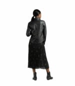 Genuine leather button up shirt