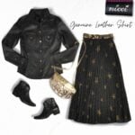 Genuine leather button up shirt