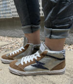 Hi-top brogue sneaker
