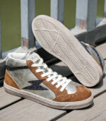 Hi-top brogue sneaker
