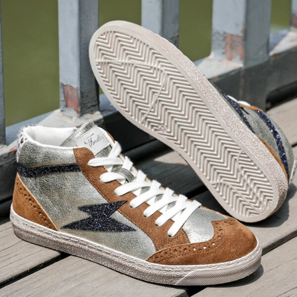 Hi-top brogue sneaker