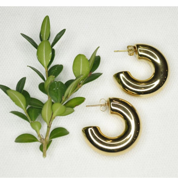 Chunky hoop earrings