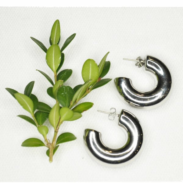 Chunky hoop earrings