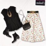 Raw-edge sleeve silky top