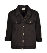 Frayed pocket denim jacket