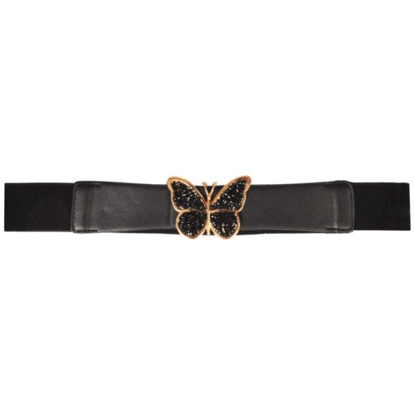 Butterfly buckle elasticated belt