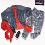 Linen anglaise bomber jacket