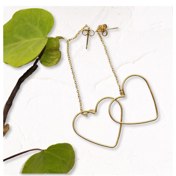 Open heart earrings