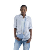 Striped patch shirt