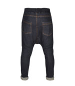 Side button denim harem pants