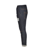 Side button denim harem pants