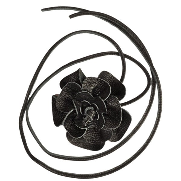 Genuine leather flower belt