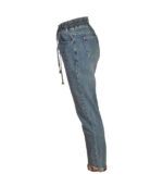 Floral turn up denim jogger