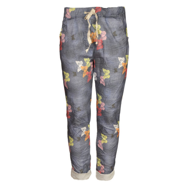 Butterfly print pants