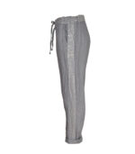 100% Linen sequin trim pants