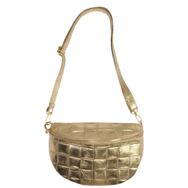 Genuine leather woven bag 