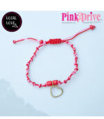 Nicci X PinkDrive two tone gold heart charm bracelet 