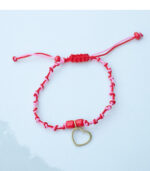 Nicci X PinkDrive two tone gold heart charm bracelet 