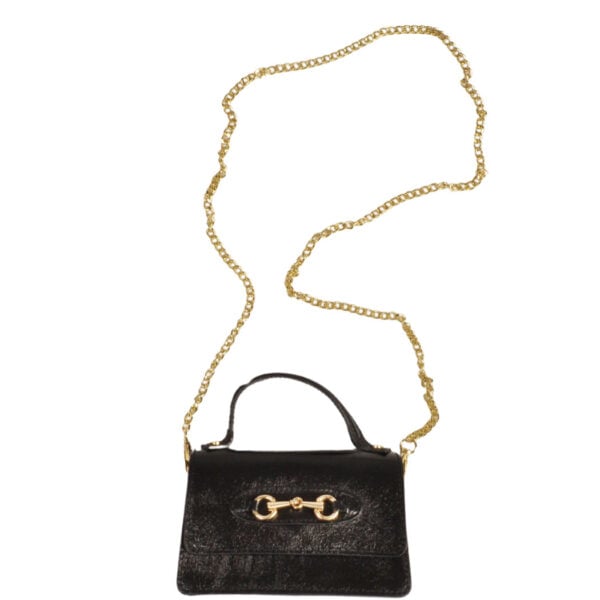 Genuine leather horse bit detail mini bag