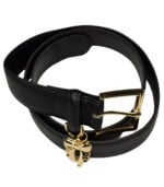 Bow charm square buckle belt 
