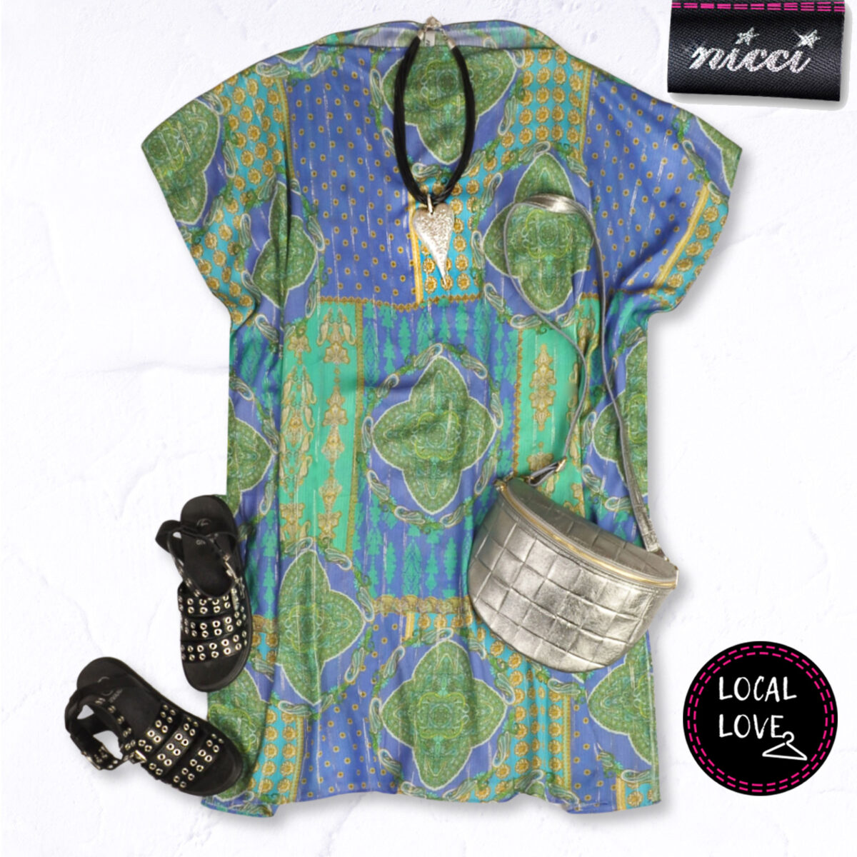 Nicci Shirazad Salome scarf dress