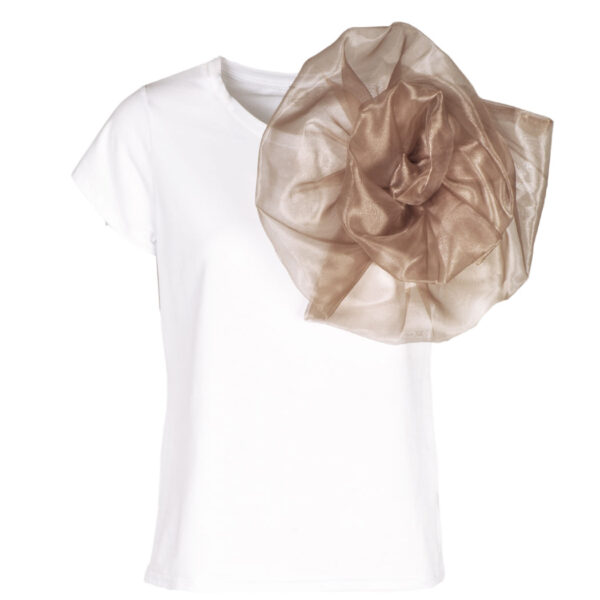 Giant organza flower top