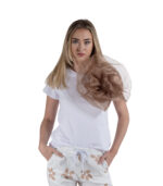 Giant organza flower top