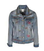 Embroidered sequin denim jacket