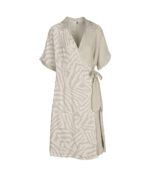 100% Linen animal print wrap dress